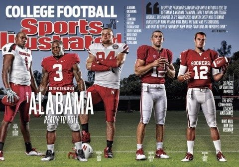 Alabama football star Trent Richardson on the cover of Sports Illustrated