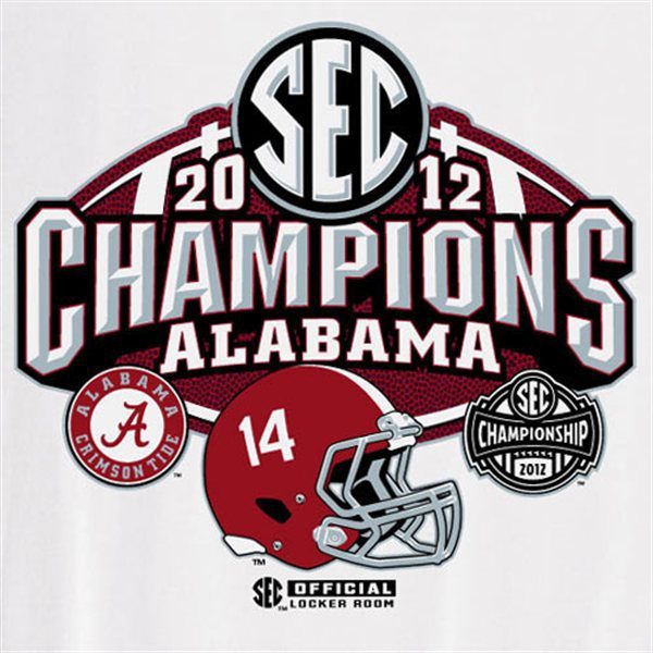 2012 SEC Champions Alabama Official Locker Room teeshirt