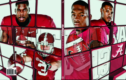 2013 Alabama Football Media Guide Cover Defensive Backs