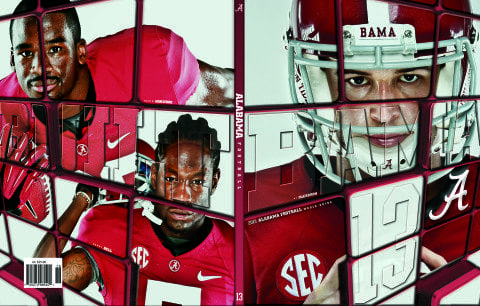 2013 Alabama Football Media Guide Cover AJ McCarron