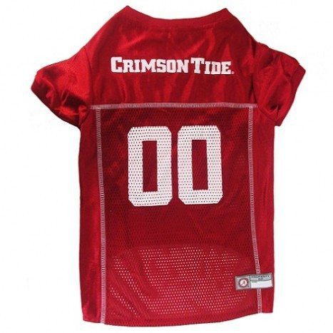 You can buy this top quality officially licensed Alabama football jersey for dogs at DoggieNation.